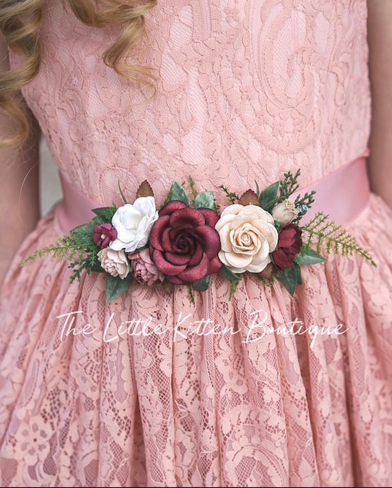 Flower Sash, wedding sash, custom sash, sash's, sashes for dresses, wedding belt, Sash, Satin Sash, floral Sash, Wedding, Flower girl dress