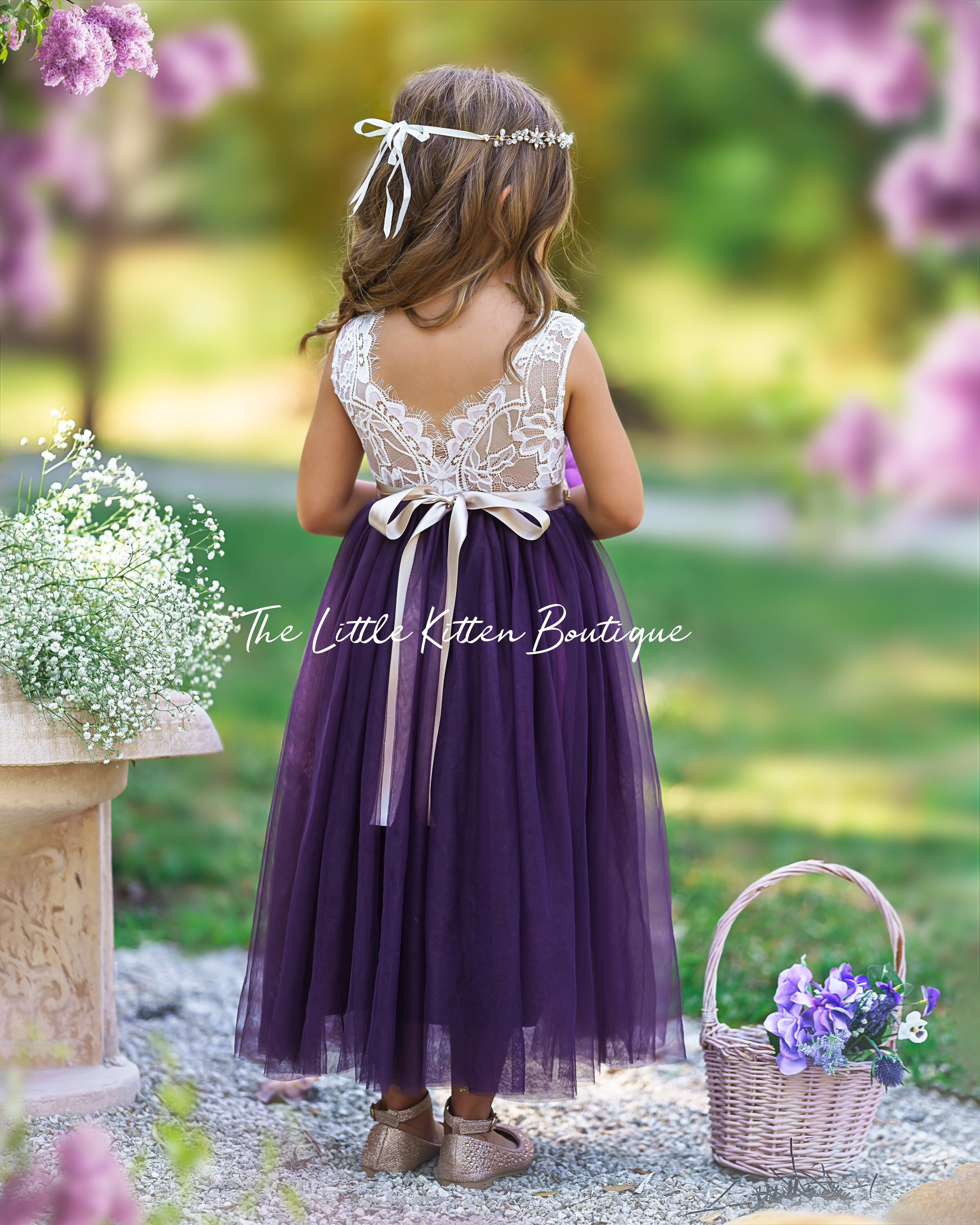 purple flower dress