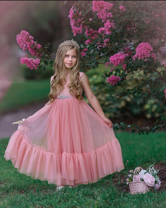 Bohemian Flower Girl Dress, Boho Flower Girl, Tulle Dress, Ivory Flower Girl Dress, Beach Flower Girl Dress, girl dress, Sleeveless Dress