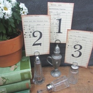 Wedding Table Number Vintage Library Cards Children's Books Price PER Card Literary Themed Wedding 1-35 Available image 2