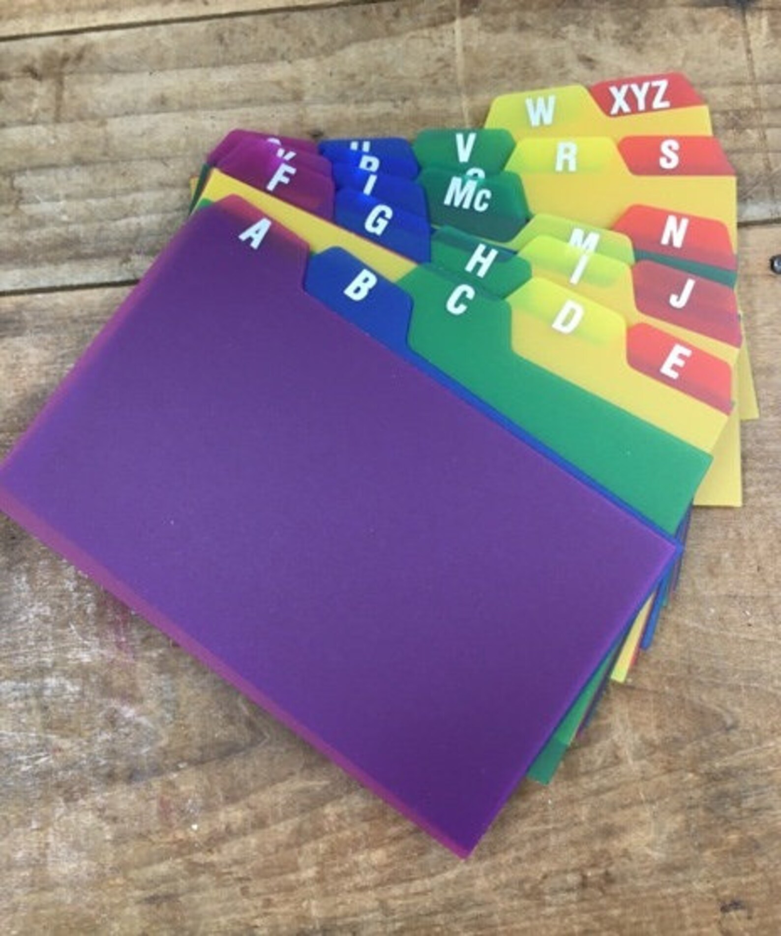 Vintage Index Card Dividers Alphabet Wedding Seating Chart Etsy