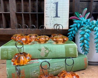 Table Number Holders Orange Glass Knobs Star Shaped Holders Menu Or Photo Holders Price PER Holder