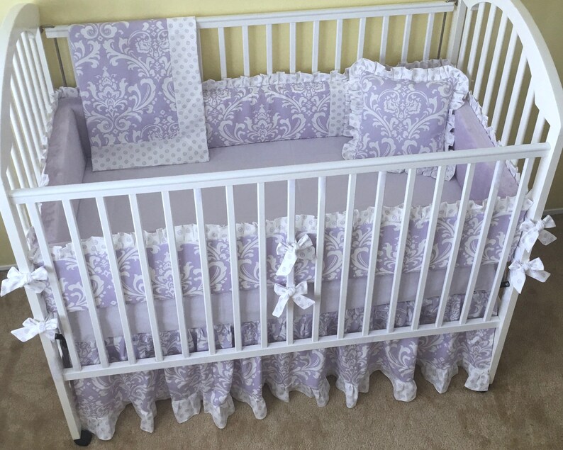 lilac crib bedding