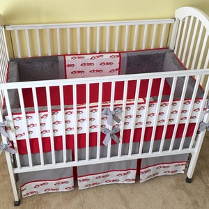Vintage Race Cars Crib Bedding Set Includes Bumper Pads Etsy