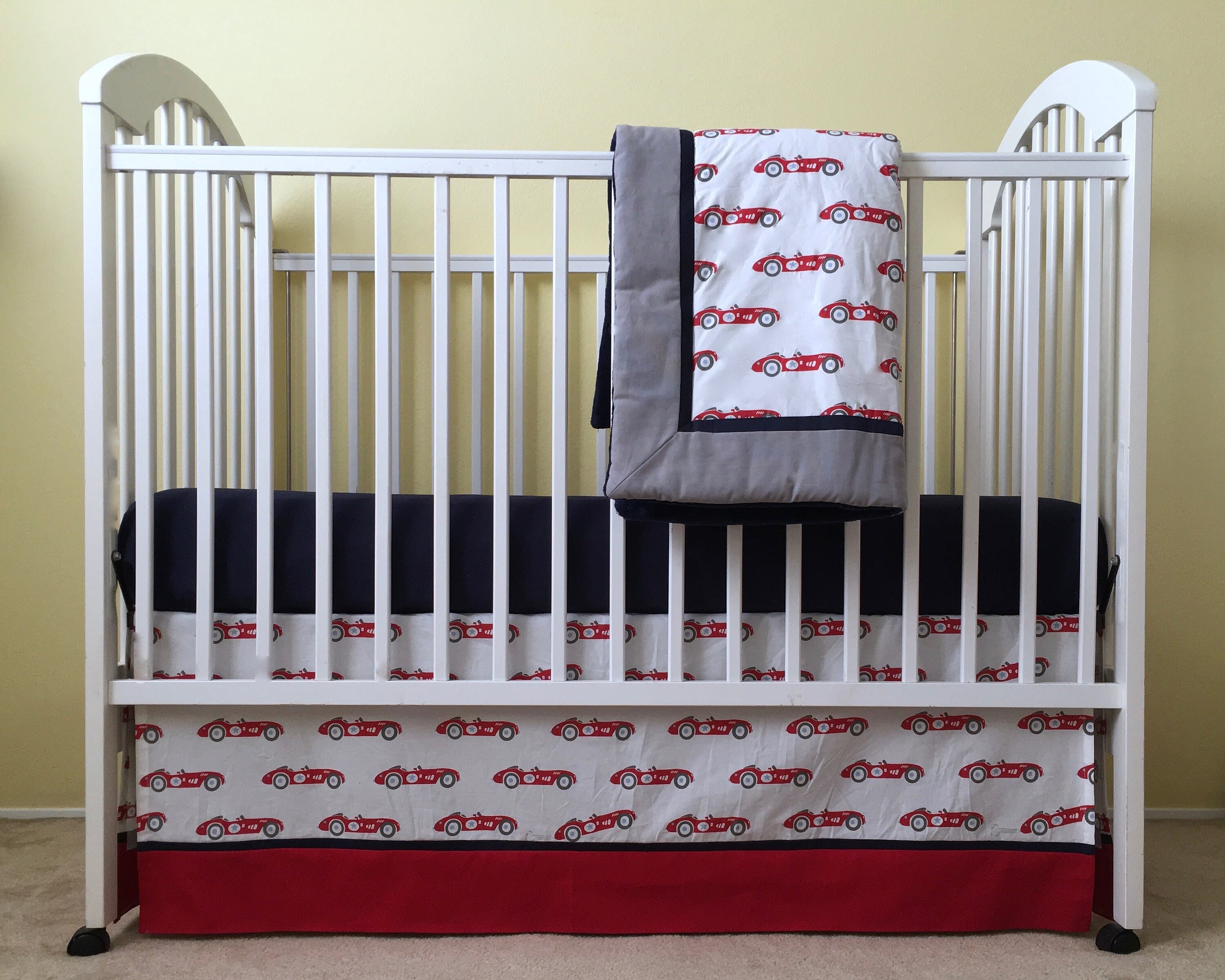 race car baby bedding