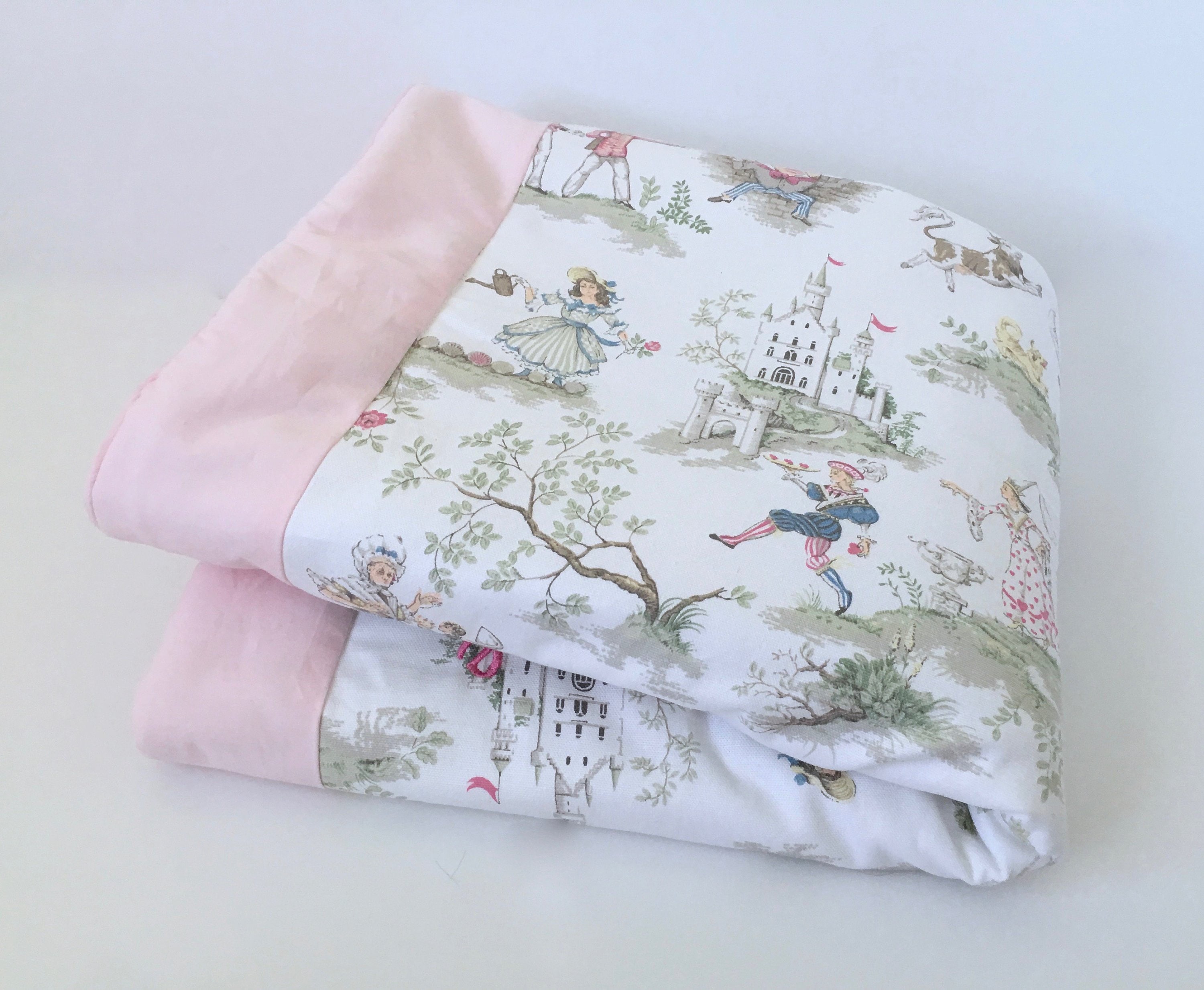 Pastel Over The Moon Toile Baby Toddler Blanket Toile Etsy Pastel Over The Moon Toile Baby Toddler Blanket Toile Etsy