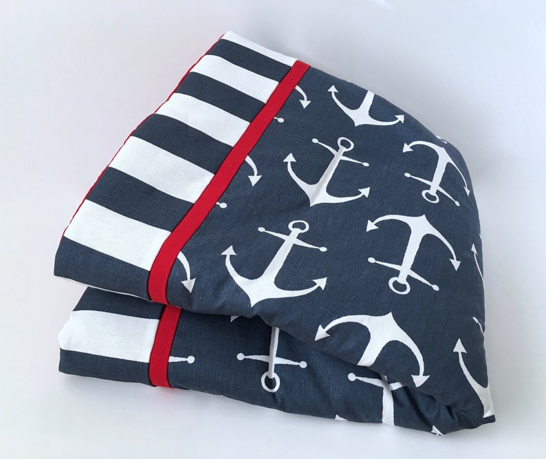 Navy Anchors BABY /& TODDLER BLANKET Nautical Toddler Blanket Nautical Baby Blanket Anchors Baby Quilt Anchors Toddler Quilt