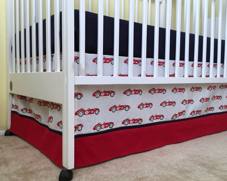race car baby bedding