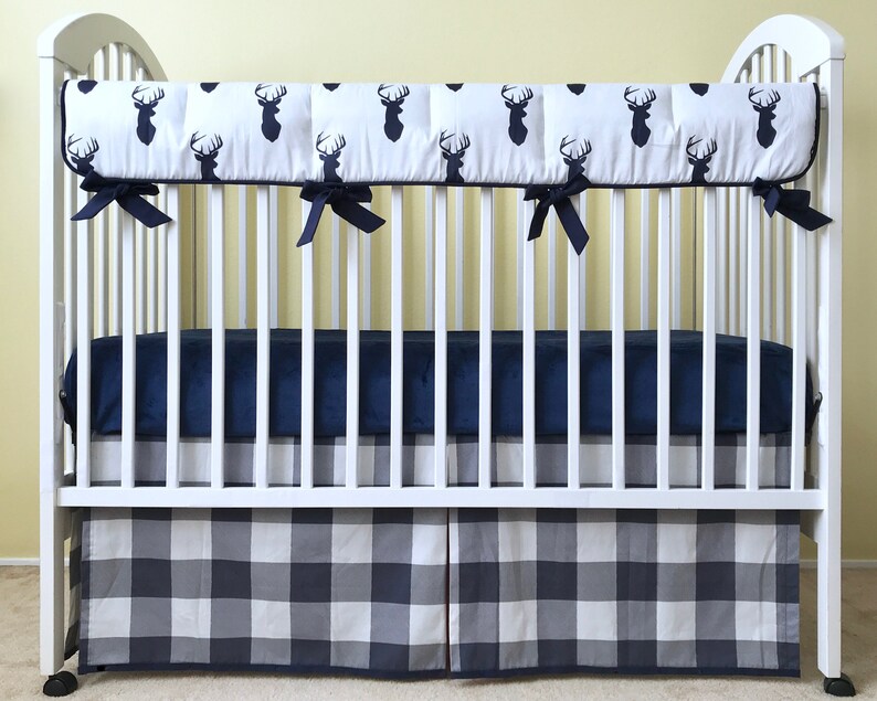 Deer Crib Bedding Includes Crib Skirt And Crib Rail Pad Made To