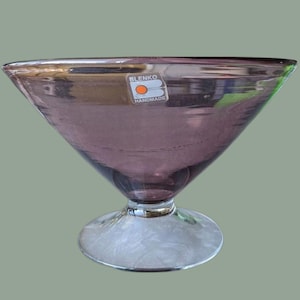 Vintage1980s Blenko Dusty Rose Centerpiece Bowl