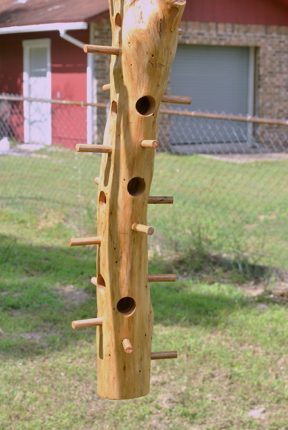 Suet Cedar Log Bird Feeder 35 Inches Long Etsy