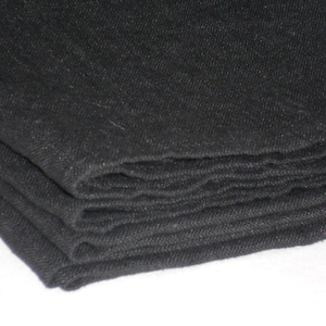 Black Rustic Linen Tablecloth: Minimalist Kitchen Table Cover in Custom Size