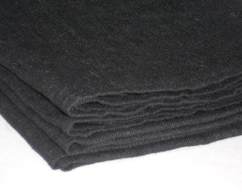 Black rustic pure linen tablecloth, solid black flax table cloth in minimalist style, rectangle kitchen table cover, unpaper table linen