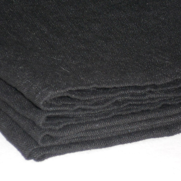 Black rustic pure linen tablecloth, solid black flax table cloth in minimalist style, rectangle kitchen table cover, unpaper table linen