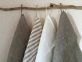 Pure Linen Wash Cloths: Set of 4 Natural Undyed Exfoliating Spa Cloths