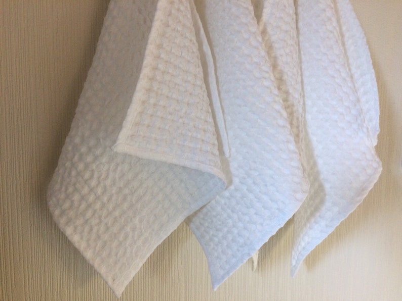 Toallas de mano de gofre azul juego de toallas de baño azules | Etsy