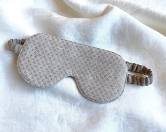 Sleep eye mask, undyed natural linen fabric sleep mask, comfortable healthy sleep, blindfold, flax eye pillow, gender neutral gift