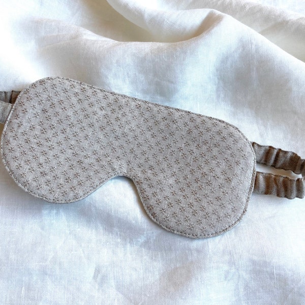 Sleep eye mask, undyed natural linen fabric sleep mask, comfortable healthy sleep, blindfold, flax eye pillow, gender neutral gift