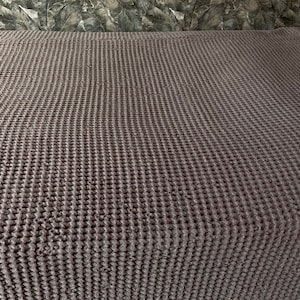 Dusty brown waffle bedspread, Queen King size summer throw blanket, linen cotton bed cover, pale brown bed spread, twin size bedding