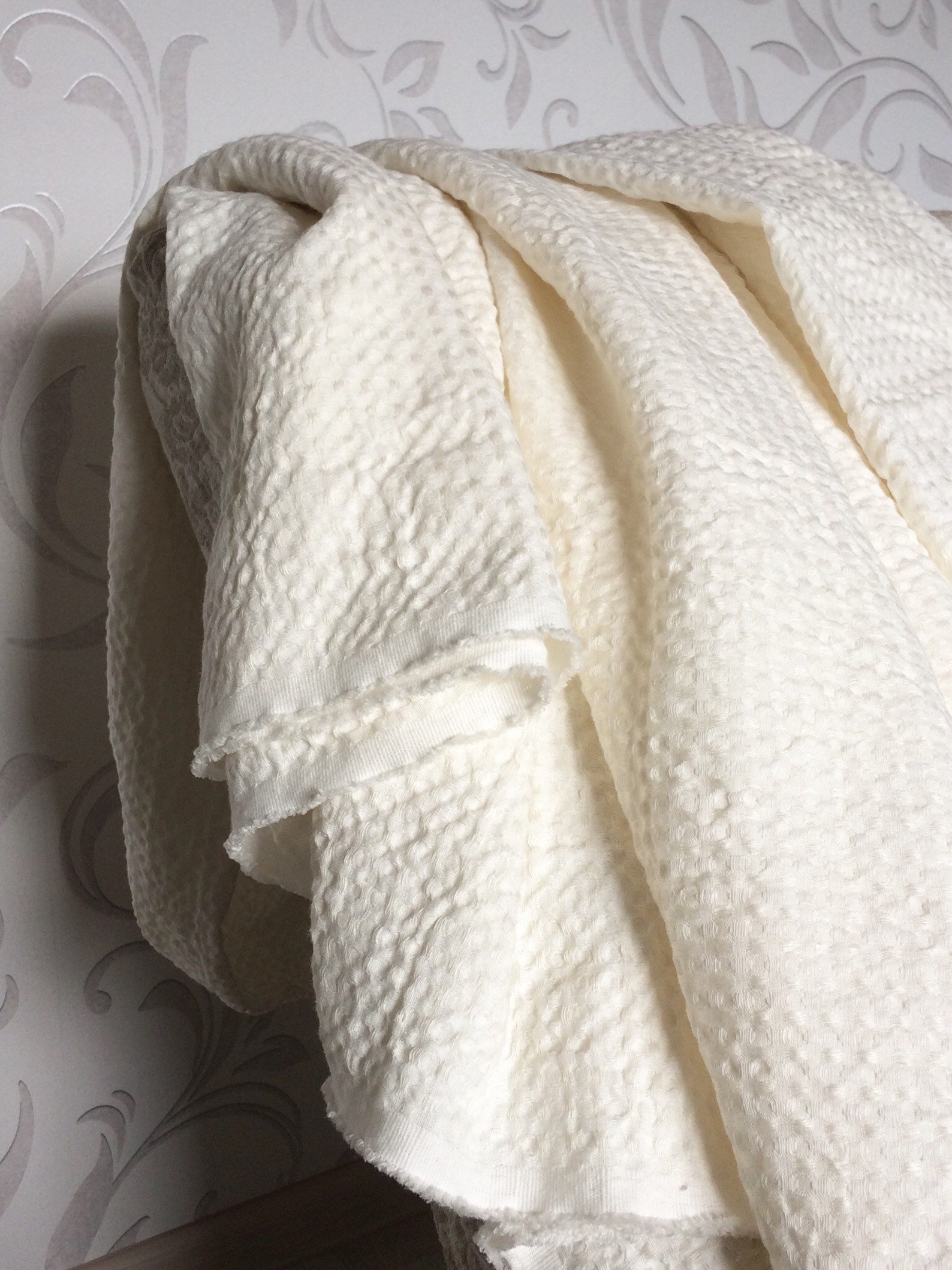 King Size Summer Blanket White Natural Linen Waffle Throw Etsy