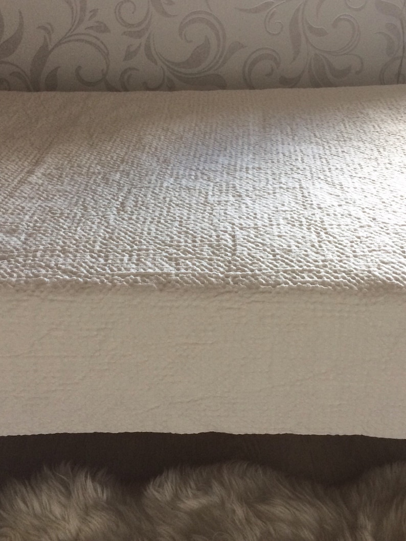 King Size Summer Blanket White Natural Linen Waffle Throw Etsy