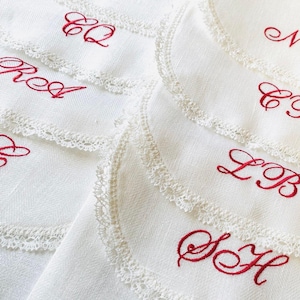 Envelope lingerie bag, personalized embroidered pure linen & lace travel underwear storage pouch, memory case image 16