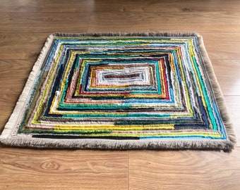 Tapis de sol en lin pur, tapis de bain à rayures épaisses, chiffon de douche effiloché, tapis de SPA en lin naturel pour la maison, serviette pour les pieds, torchon à vaisselle, tapis drainant