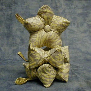 Fortuny Star Ornament Campanelle Yellow and Silvery Gold
