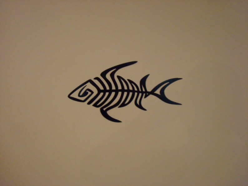 Contemporary Metal Art Fish Skeleton Wall / Garden Sculpture Etsy