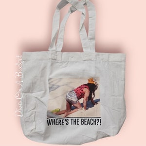 Snooki Where's the beach Jersey Shore vacation tote bag