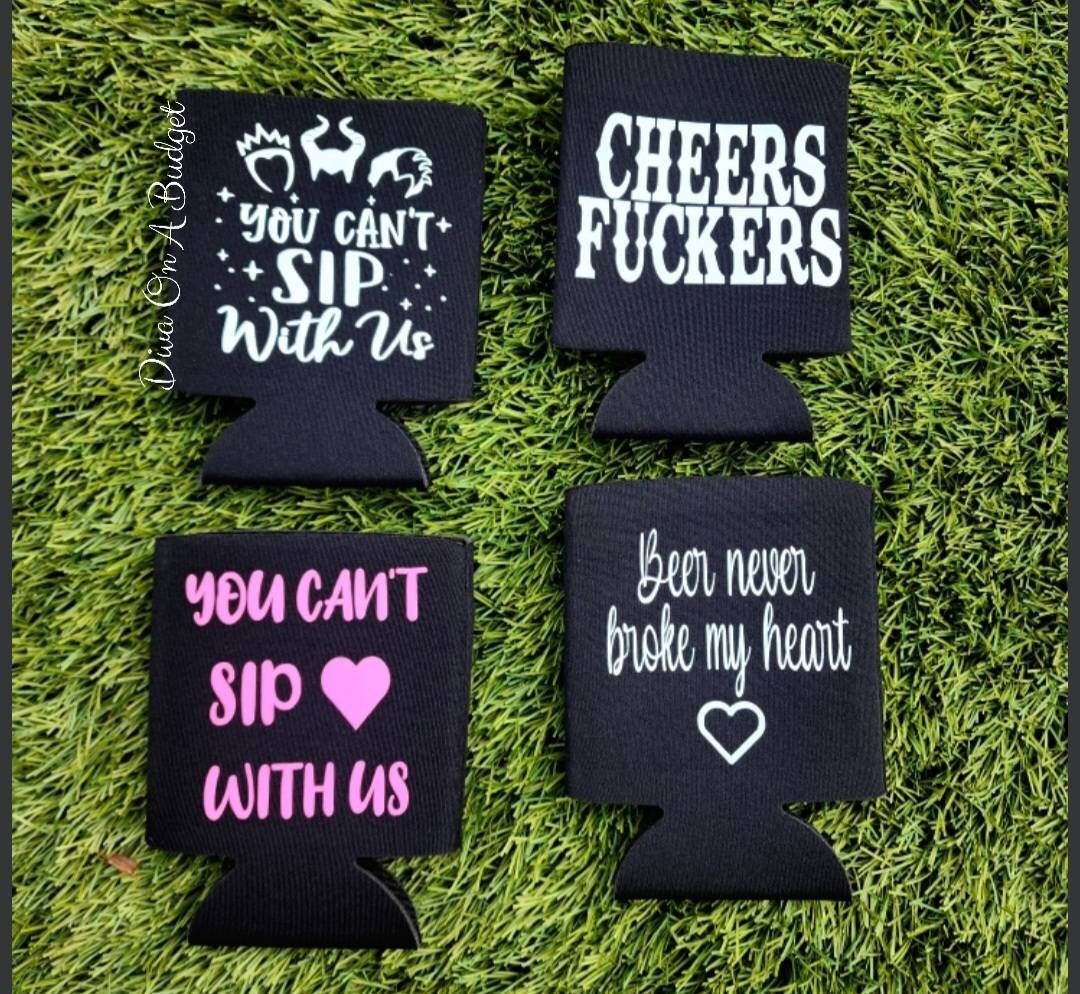 Beer/drink Koozies Mean Girls Pink Summer Can't Sip With Us Villains