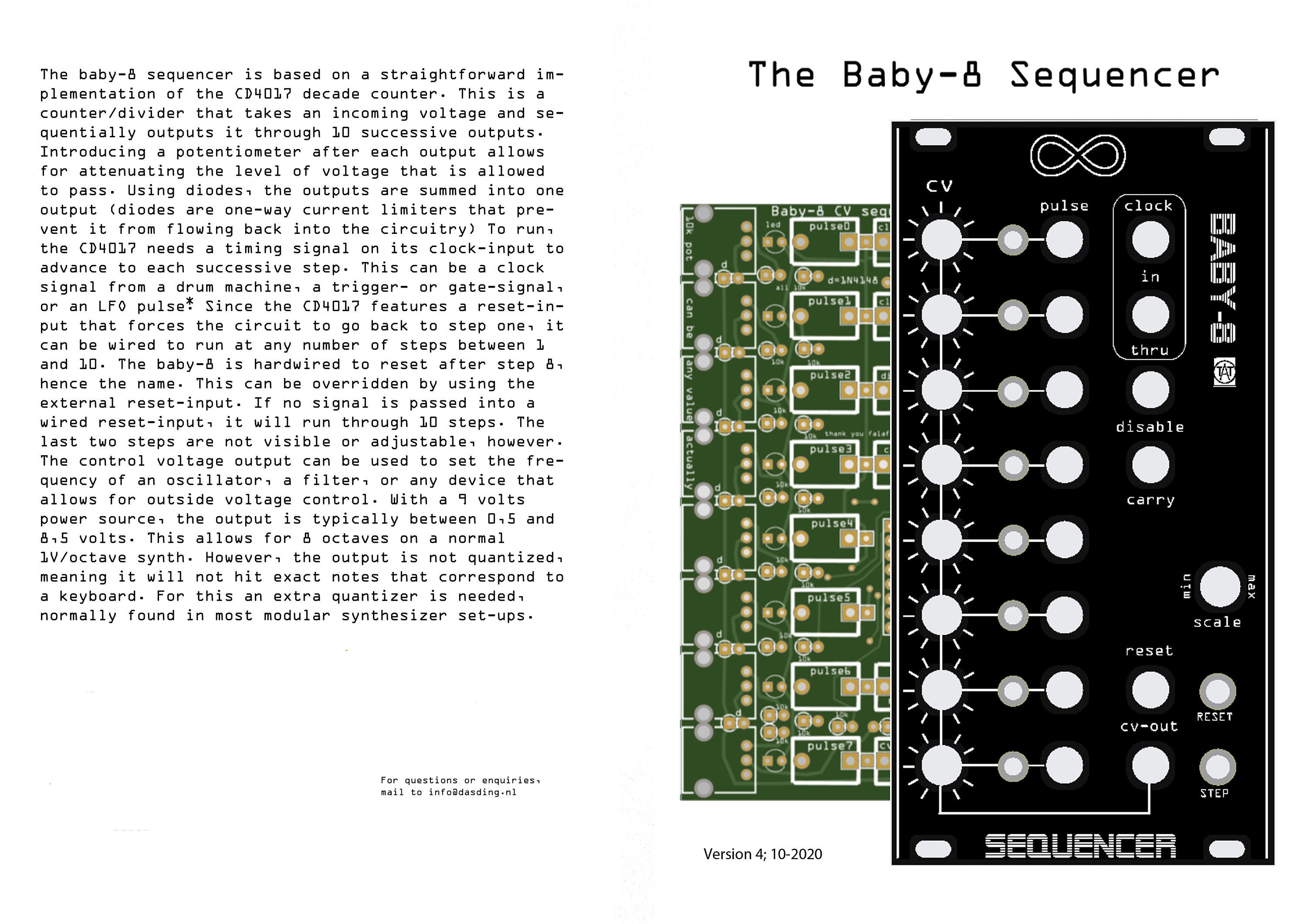 Baby-8 Cv-sequencer Eurorack Module-new Version - Etsy