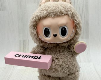 Labubu or Nuimos -Mini Crumbl Cookie Set – 3D Printed Pink Box & Sugar Cookie Plush Accessories – Doll Photo Props