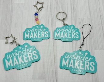3D Printed WonderMakers Travel Keychain – Custom Logo Tag – Mini Bag Tag