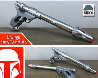 Jango Fett Westar 34 Star Wars Custom Blaster Pistol Prop Replica, Non-Firing with Blaze Orange Barrel Plug