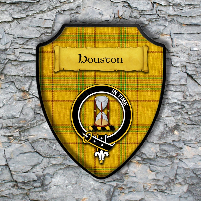Houston Shield Plaque With Scottish Clan Coat of Arms Badge on Etsy