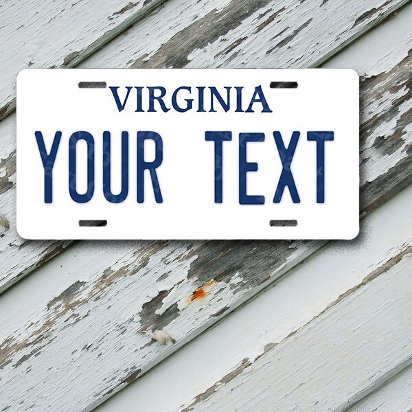 License Plate Virginia Customizable Aluminum Novelty License Etsy