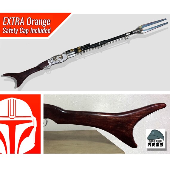 The Mandalorian Amban Blaster Rifle Din Djarin Star Wars Custom Replica Prop Blaze Orange Barrel Plug (Safe Does Not Shoot)