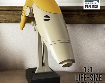 Life-Size B1 Yellow Command Battle Droid Head OOM-9 – 1:1 Scale Display Prop | Custom Replica Inspired by The Phantom Menace