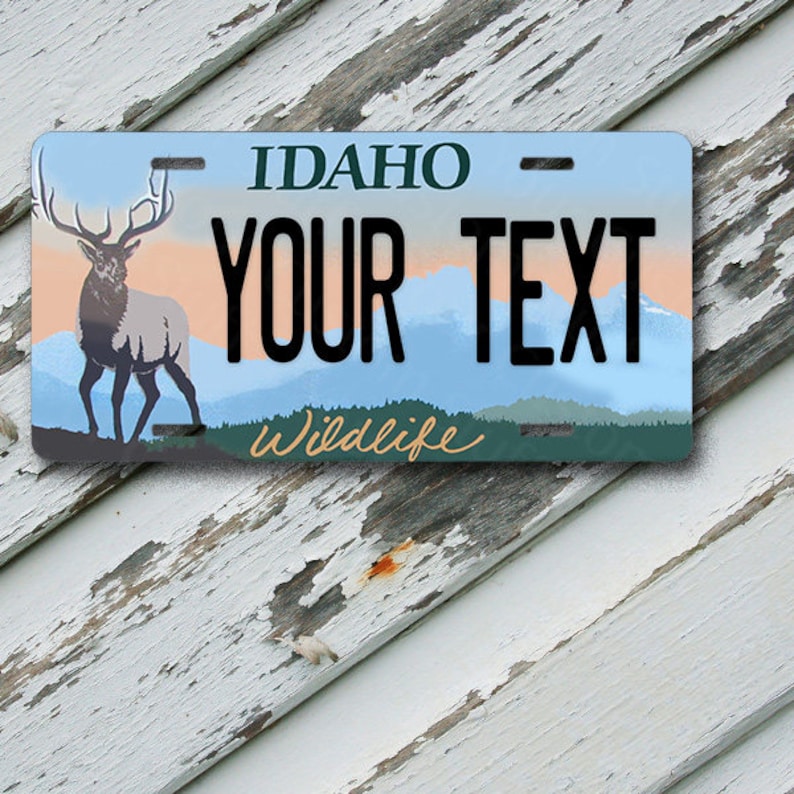 License Plate Idaho Wave 2 Wildlife Customizable Aluminum Etsy