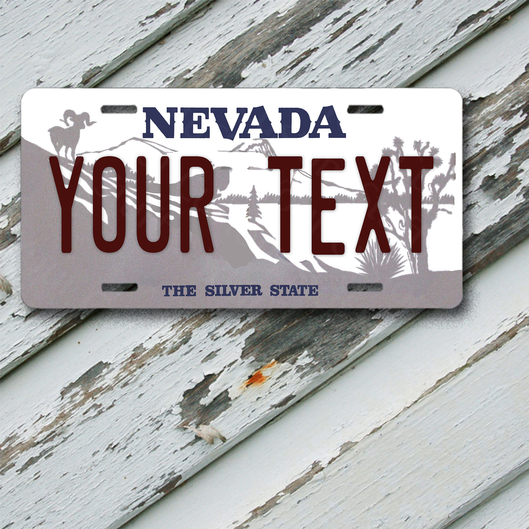 License Plate Nevada Wave 2 The Silver State Customizable Etsy