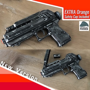 DC-17 Capitán Rex Arc Trooper Star Wars Blaster Live Action Réplica de utilería personalizada, sin disparo con tapón de barril naranja Blaze