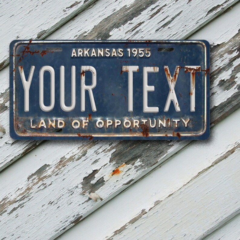 License Plate Arkansas Wave 3 Antique Classic Customizable Etsy