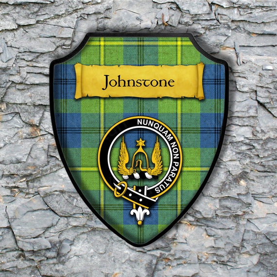 Johnstone or Johnston Shield Plaque with Scottish Clan Coat of Etsy