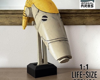 Life-Size B1 Weathered Yellow Command Battle Droid Head OOM-9 – 1:1 Scale Display Prop | Custom Replica Inspired by The Phantom Menace