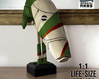 実物大B1バトル・ドロイド頭部（ウェザリング加工済み、キャッシーク迷彩） – 1:1スケールディスプレイ用プロップ | 『スター・ウォーズ エピソード4/ファントム・メナス』にインスパイアされたカスタムレプリカ