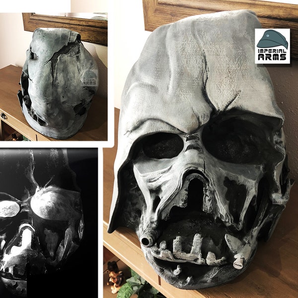 Darth Vader Star Wars Melted Helmet Custom Replica Prop Life size 1:1 Scale From The Force Awakens