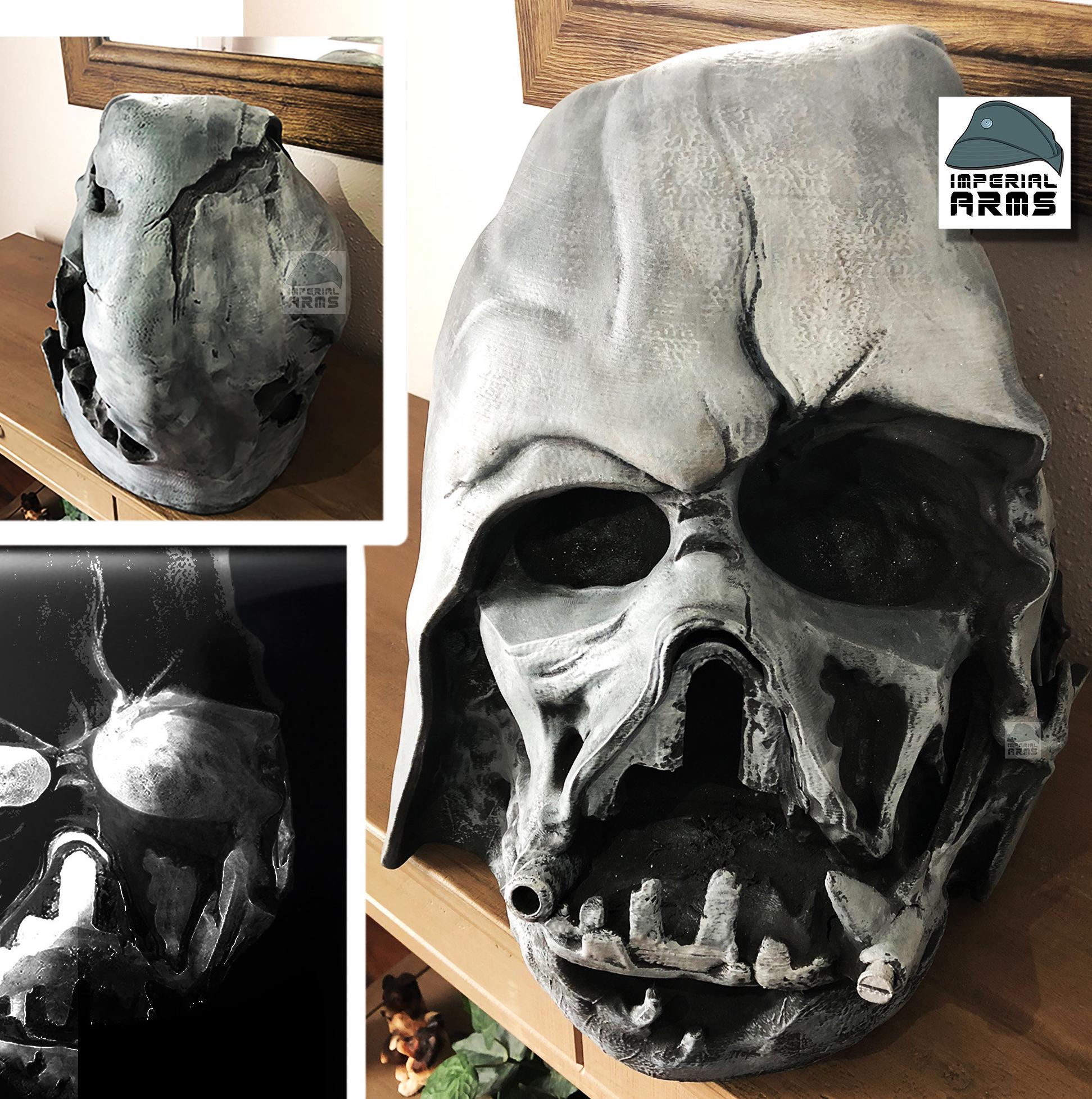 Darth Vader Star Wars Melted Helmet Custom Replica Prop Life size 1:1 Scale From The Force Awakens