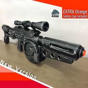 Westar M5 Clone Trooper Custom Star Wars Blaster Rifle Prop Replica, Non-Firing with Blaze Orange Barrel Plug