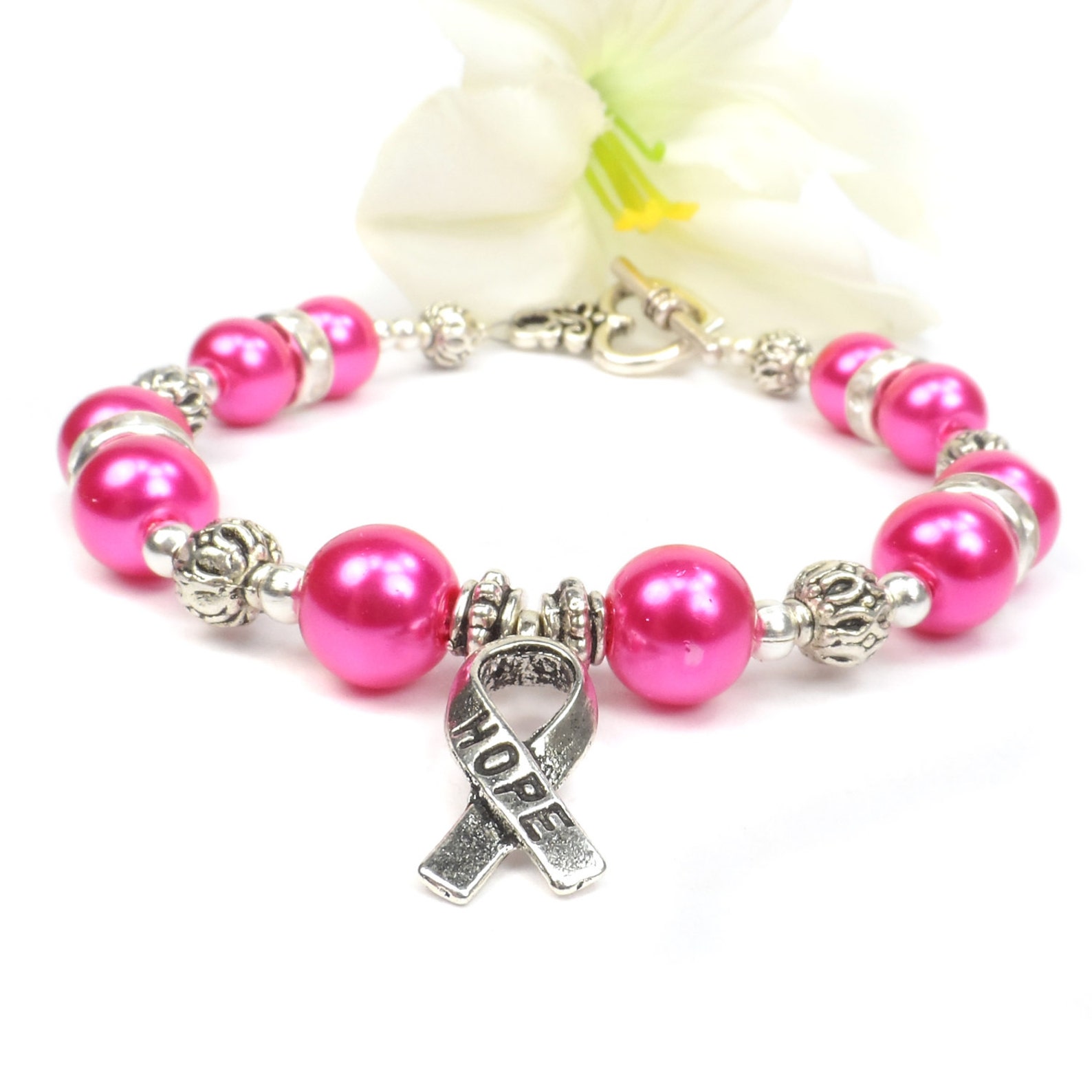 Cancer Awareness Bracelet Gift For Cancer Survivor Cancer Etsy